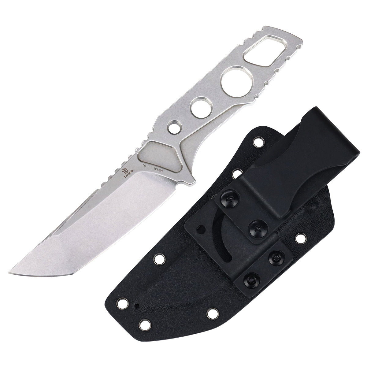 Tenable Zues Fixed Blade Knife | 3.95“ Stonewahsed D2 Steel Blade & Handle | Frank Grissom Design - G021A1