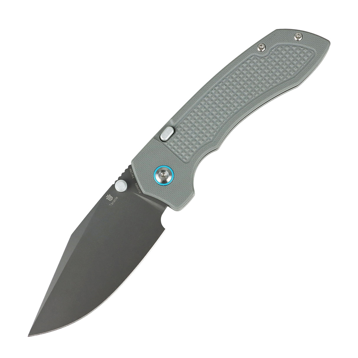 Tenable Entity Top Liner Lock Folding Knife | 3.52“ Gray TiCn Coated 14C28N Blade | Gray G10 Handle | Nalu Knives Design - B1036H1