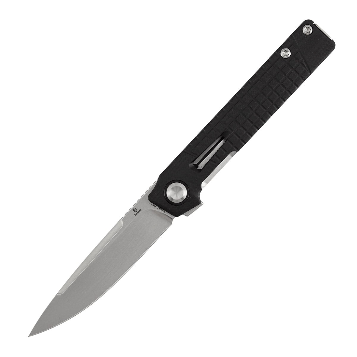 Tenable Kitpu Folding Knife | 2.9'' Stonewashed Nitro-V Blade | Black G10 with Frag Pattern Handle | Jonathan Styles Design - B2123A3