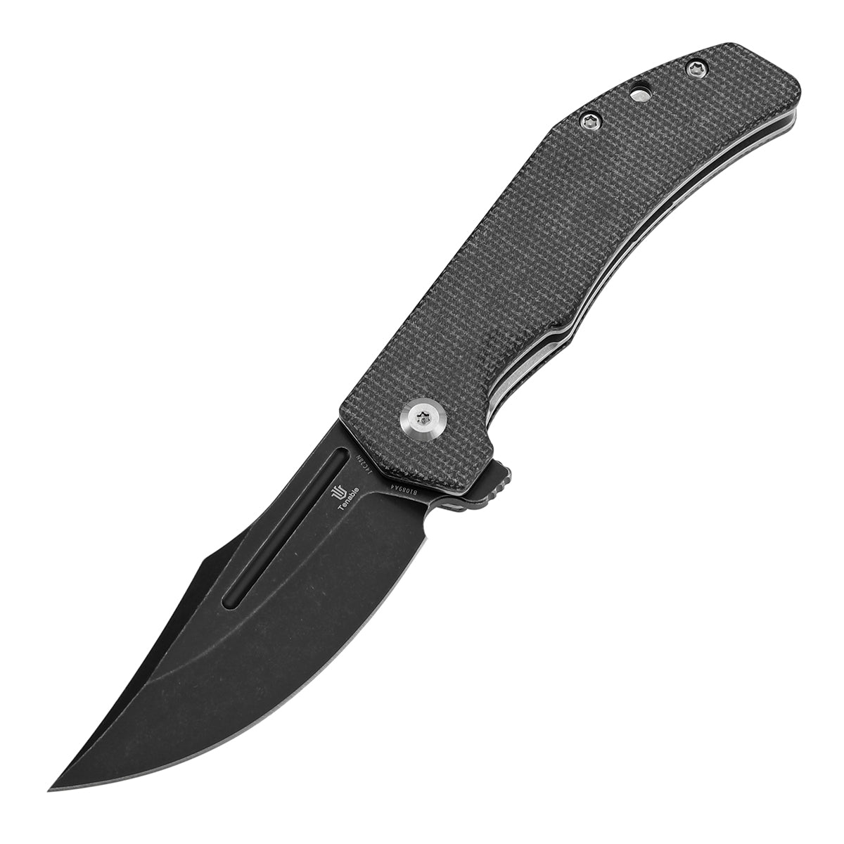 Tenable Orion Liner Lock | Black Micarta Handle | 3.07" Blackwashed 14C28N | JB Stout Design | B1089A4