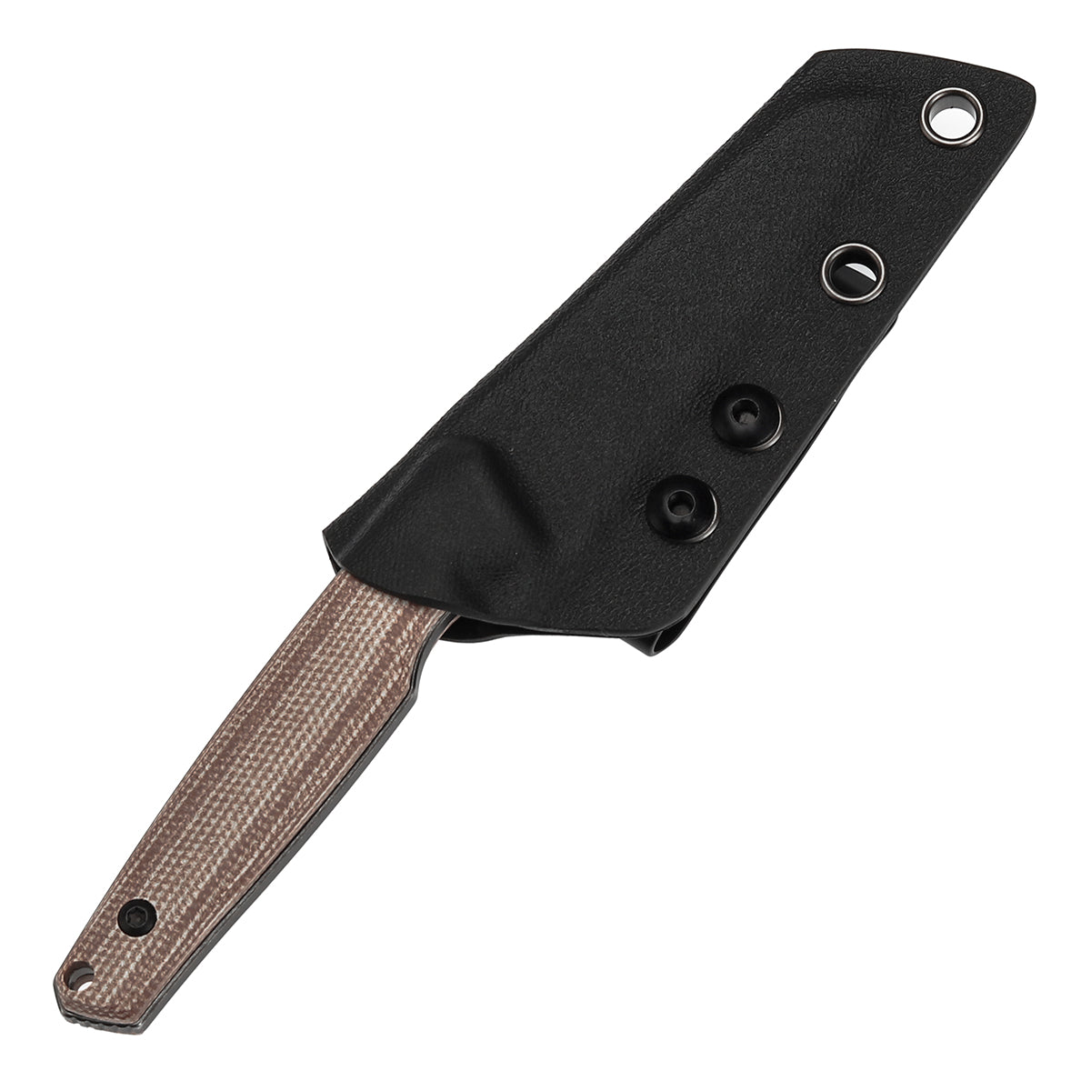 Tenable Outdoor Parr Fixed Blade Knife - Brown Micarta Handle - 3.12'' Blackwash 14C28N Blade - Jonathan Styles Design - G011B4