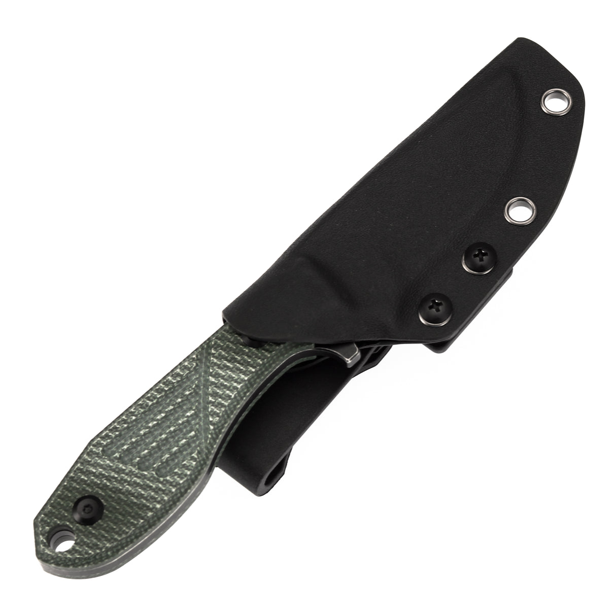 Tenable Tiny Dancer Fixed Blade –Green Micarta Handle – 3.17" Blackwash D2 Blade – JB Stout Design – G014A6