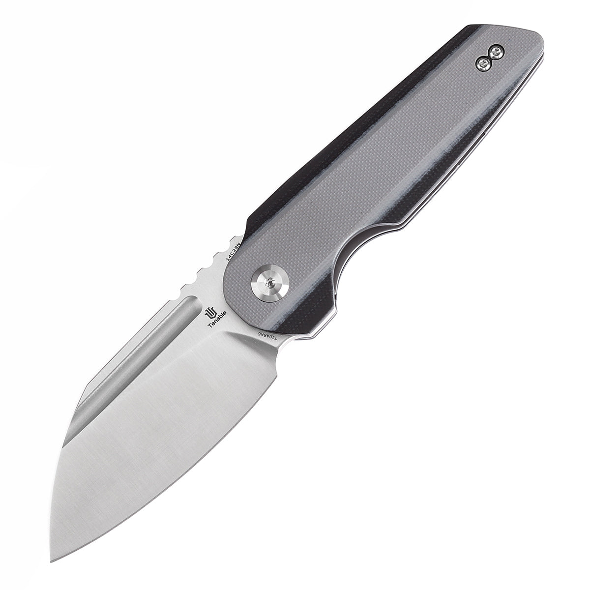 Tenable Rafe L Folding Knife Light Sand and Black G10 Handle (3.19" Satin 14C28N Blade) 4T5 Design--T1048A6
