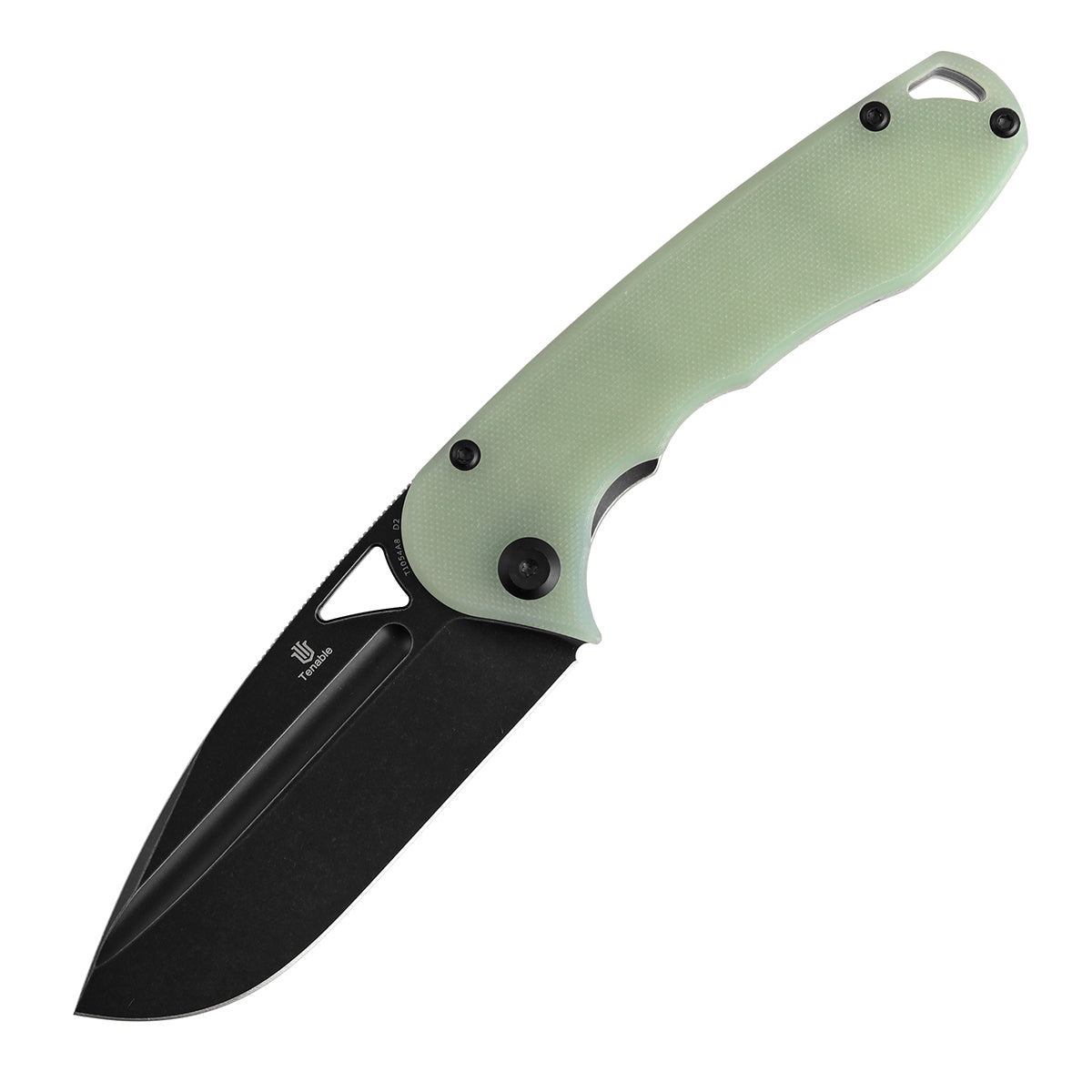 Tenable Bömbur Folding Knife Jade G10 Handle (3.53'' Blackwashed D2 Blade) Midgards Messer Design--T1054A8