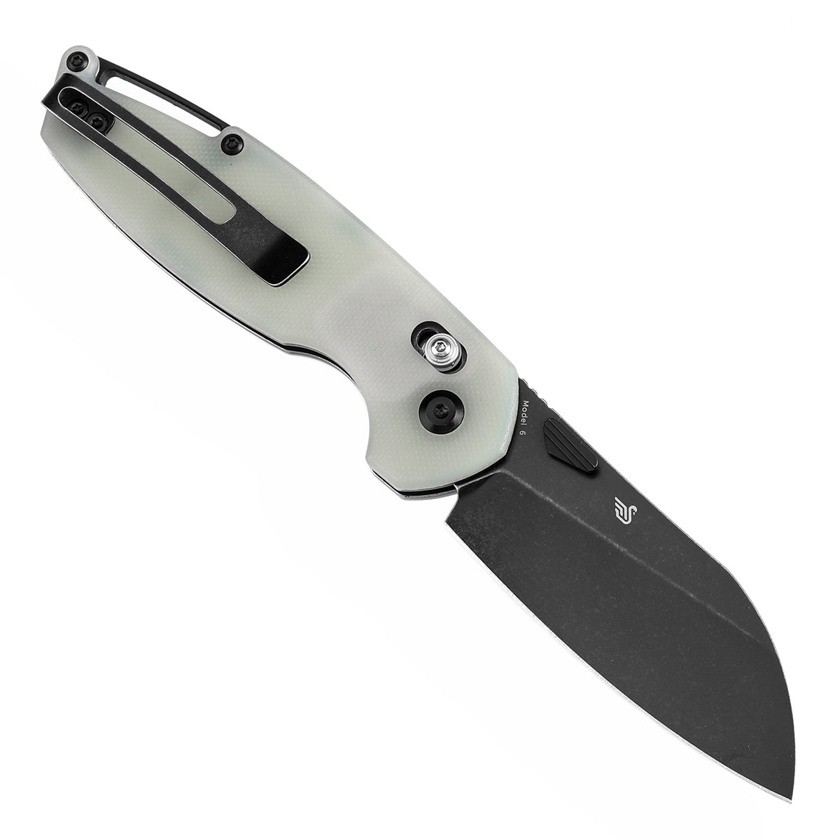 Tenable Model 6 Cross Bar Lock | Jade G10 Handle | 3.1" Blackwash 14C28N Blade | Nick Swan Design--T1022V3