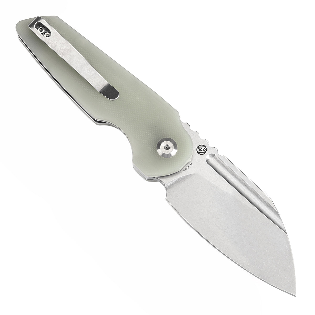 Tenable Rafe L Folding Knife Jade G10 Handle (3.19" Stonewashed 14C28N Blade) 4T5 Design--T1048A2
