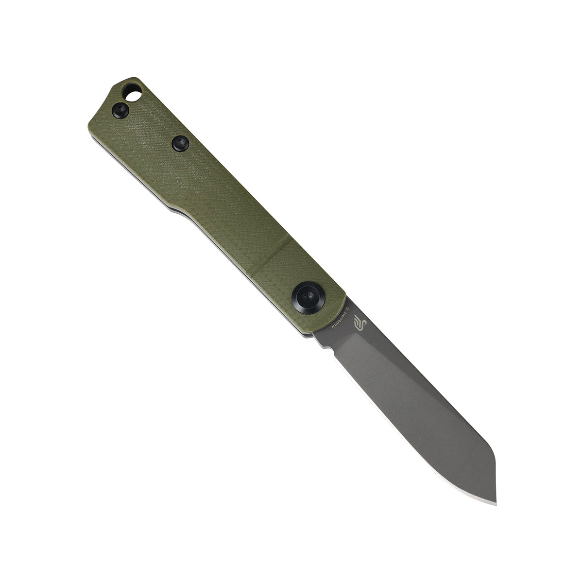 Tenable Riflestock Lock Back Folding knife | 2.34" Gray TiCn Coated Nitro V Blade | Olive Green G10 Handle | Nick Swan Knives Design - B2131S4