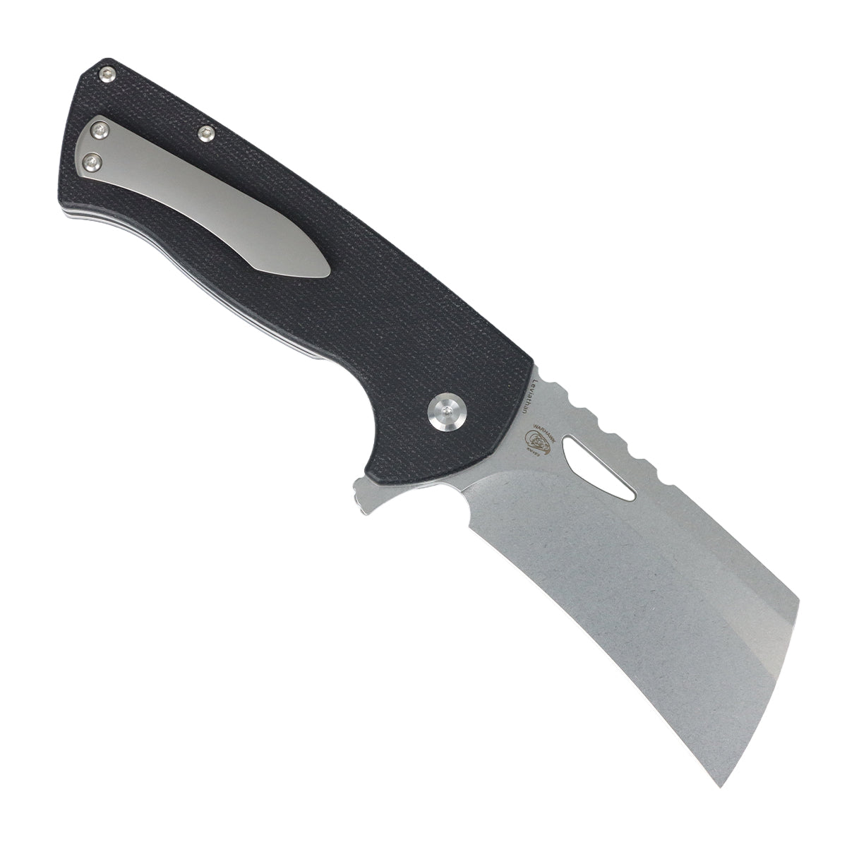 Tenable Leviathan Folding knife | 3.9" Stonewashed D2 Blade | Black Micarta Handle | Warhawk Knives Design - B1083A3