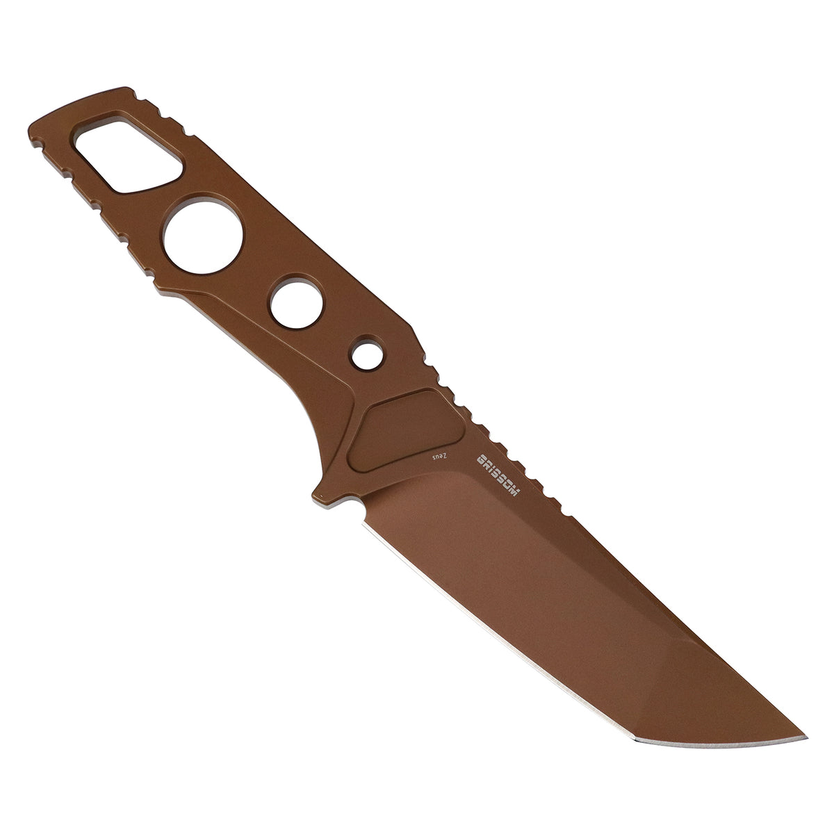 Tenable Zues Fixed Blade Knife | 3.95“ Rose Gold D2 Steel Blade & Handle | Frank Grissom Design - G021A3