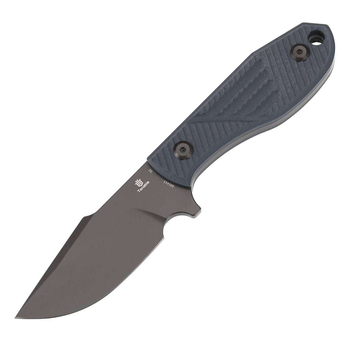 Tenable Tiny Dancer Fixed Blade – Light Gray G10 Handle – 3.17" Gray TiCn Coated D2 Blade – JB Stout Design – G014A3