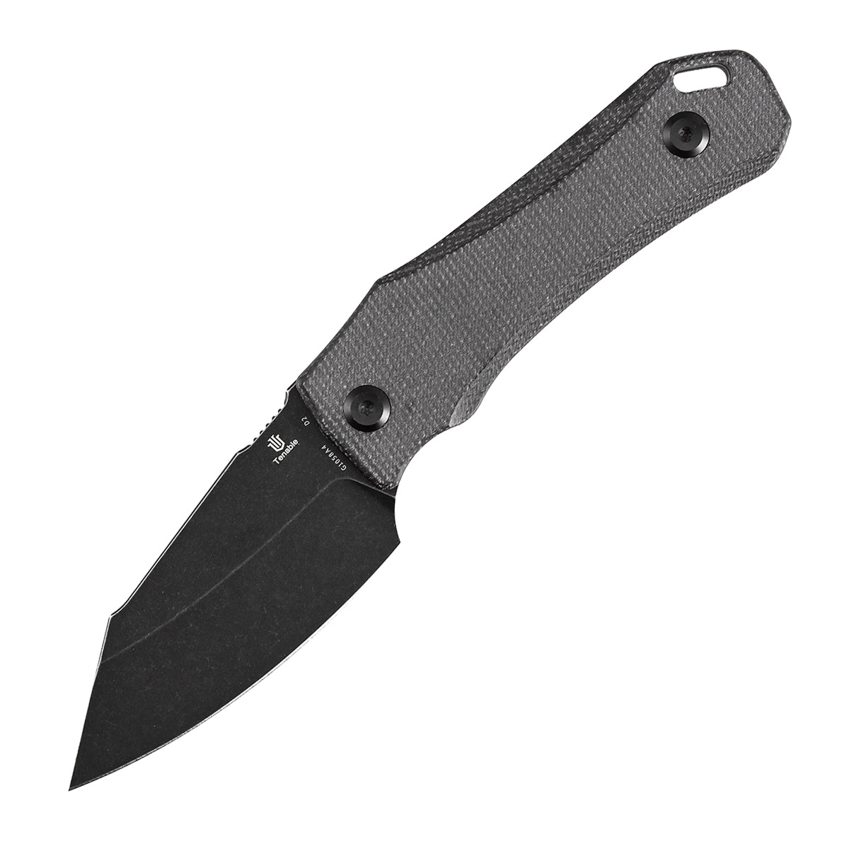 Tenable Loki Fixed Blade Knife |2.99" Blackwash D2 Blade | Black Micarta Handle | Steven Dunnuck Design | G1058A4