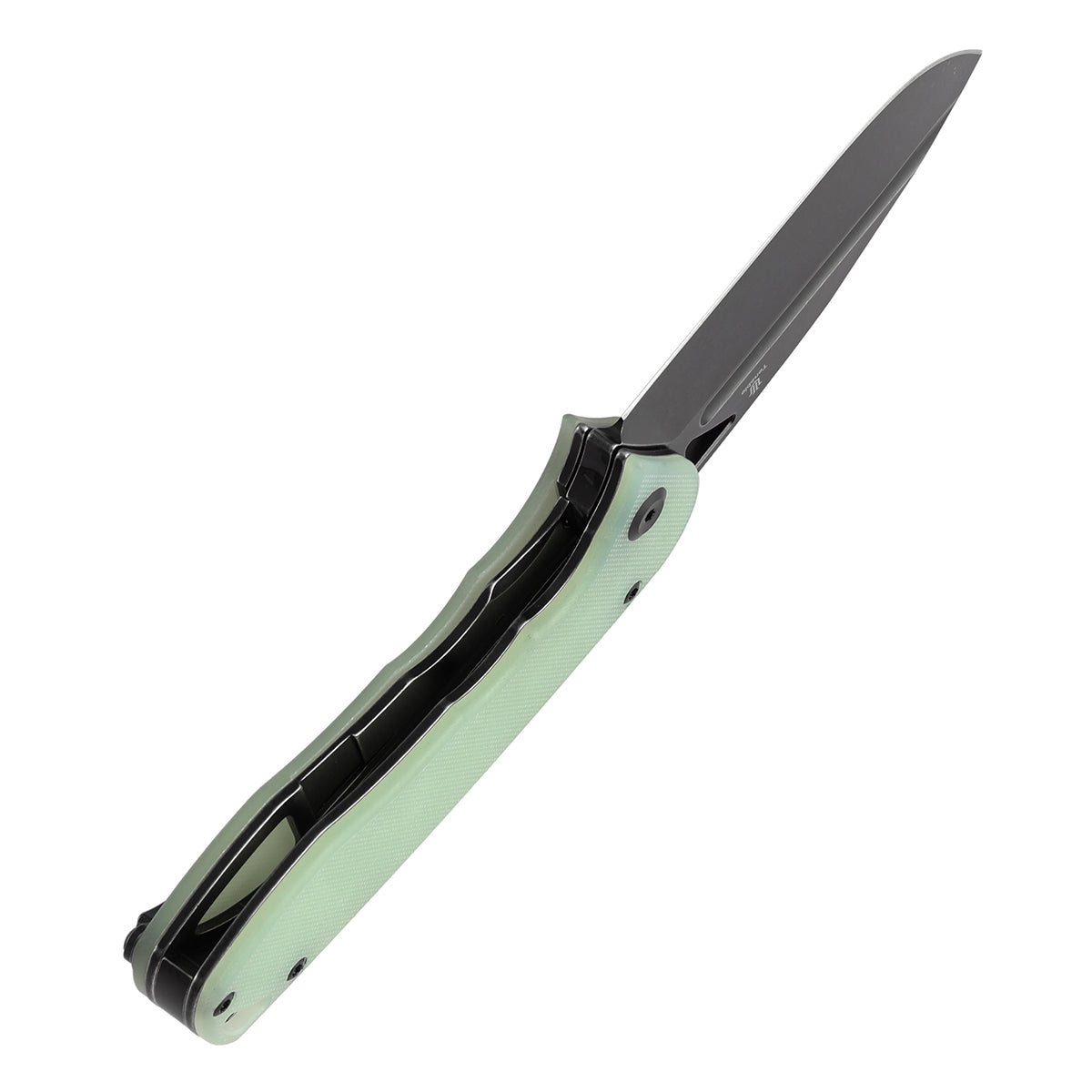 Tenable Bömbur Folding Knife Jade G10 Handle (3.53'' Blackwashed D2 Blade) Midgards Messer Design--T1054A8