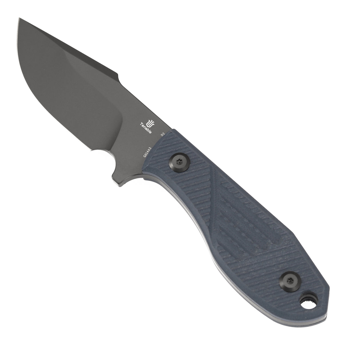 Tenable Tiny Dancer Fixed Blade – Light Gray G10 Handle – 3.17" Gray TiCn Coated D2 Blade – JB Stout Design – G014A3