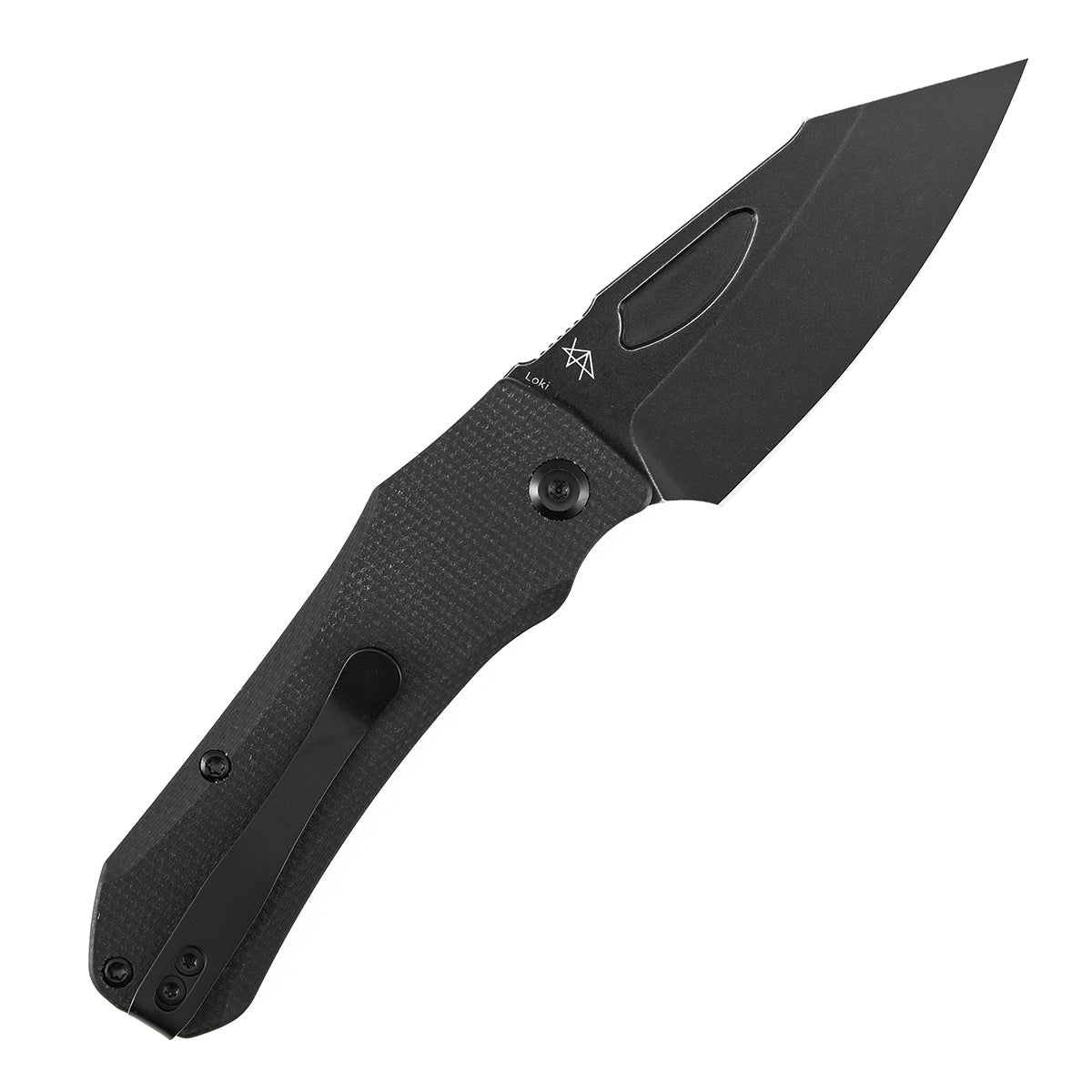 Tenable Loki Liner Lock Knife | 3.0" Blackwash Nitro-V Blade | Black Micarta Handle | Steven Dunnuck Design - B1058A1