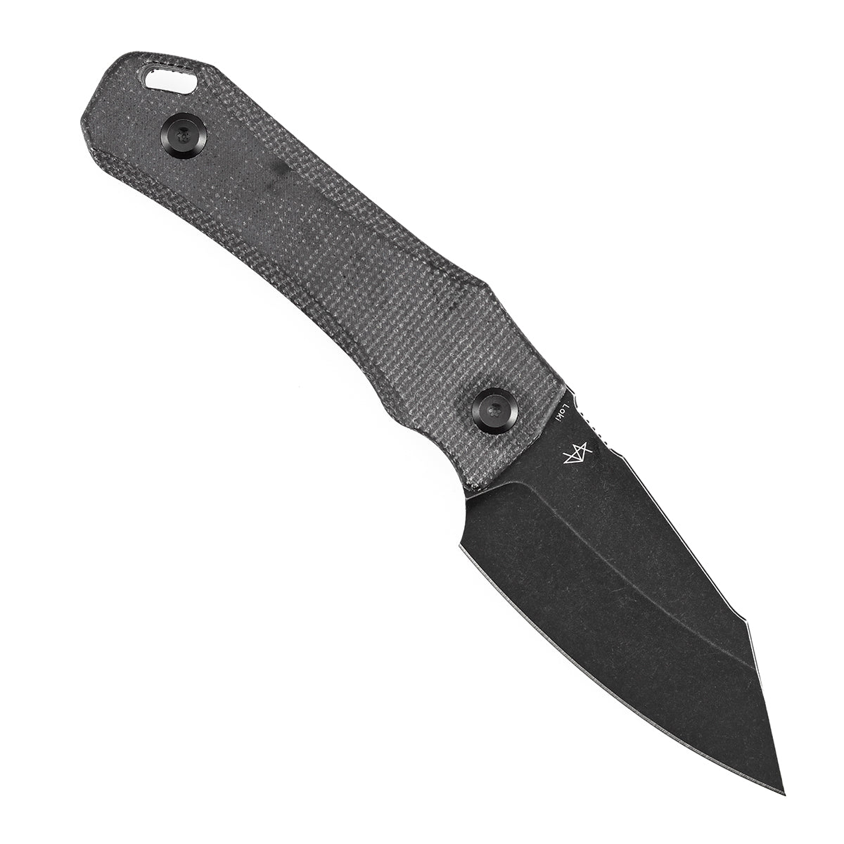 Tenable Loki Fixed Blade Knife |2.99" Blackwash D2 Blade | Black Micarta Handle | Steven Dunnuck Design | G1058A4