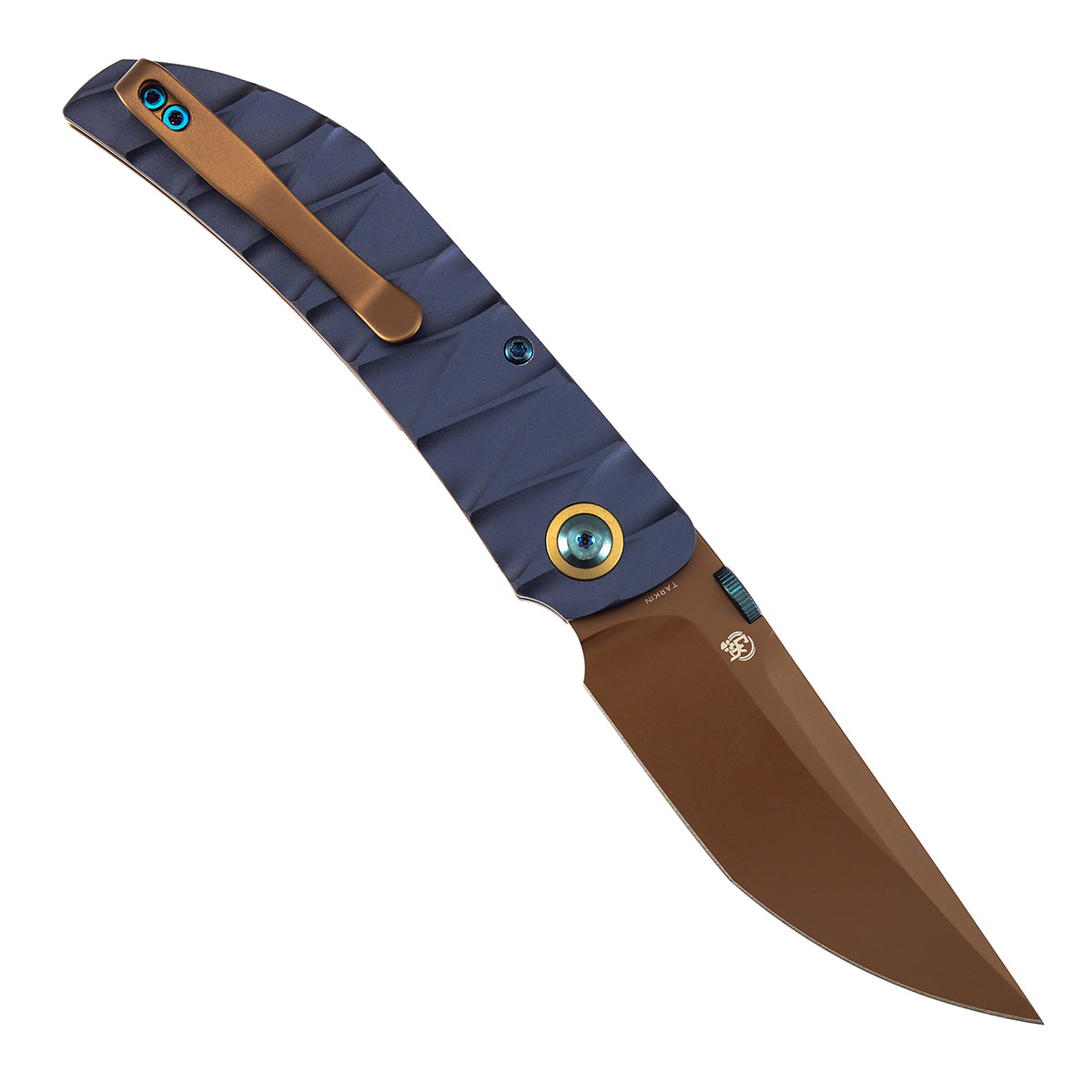 Tenable Tarkin Liner Knife | 3.4" Nitro-V | Blue Aluminum Handle | Matthew Christensen Design | B1078A2