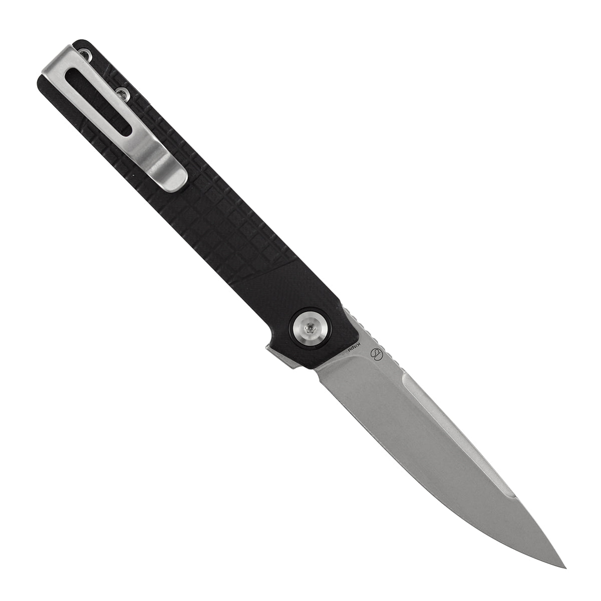 Tenable Kitpu Folding Knife | 2.9'' Stonewashed Nitro-V Blade | Black G10 with Frag Pattern Handle | Jonathan Styles Design - B2123A3