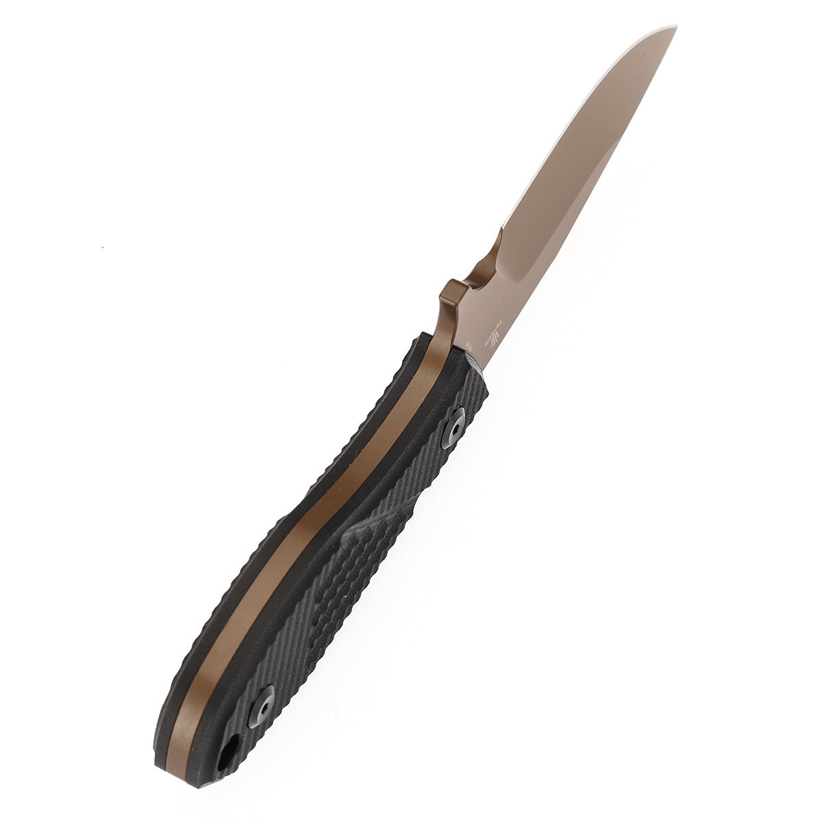 Tenable Tiny Dancer Fixed Blade – Black G10 Handle – 3.17" Rose Gold Coated D2 Blade – JB Stout Design – G014A1