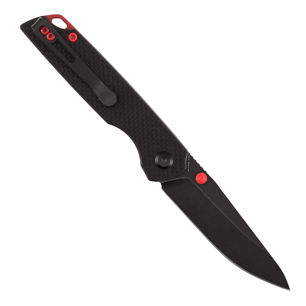 Tenable Mini Warrior Liner Lock Knife | 2.9" Blackwash Nitro-V Blade | Black G10 Handle | Kim Ning Design - B2005A1