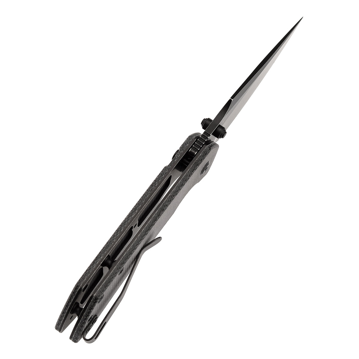 Tenable Fenrir Button Lock Knife | Black Micarta Handle | 3.45" blackwashed 14C28N | Sparrow Knife Design | T1034F6