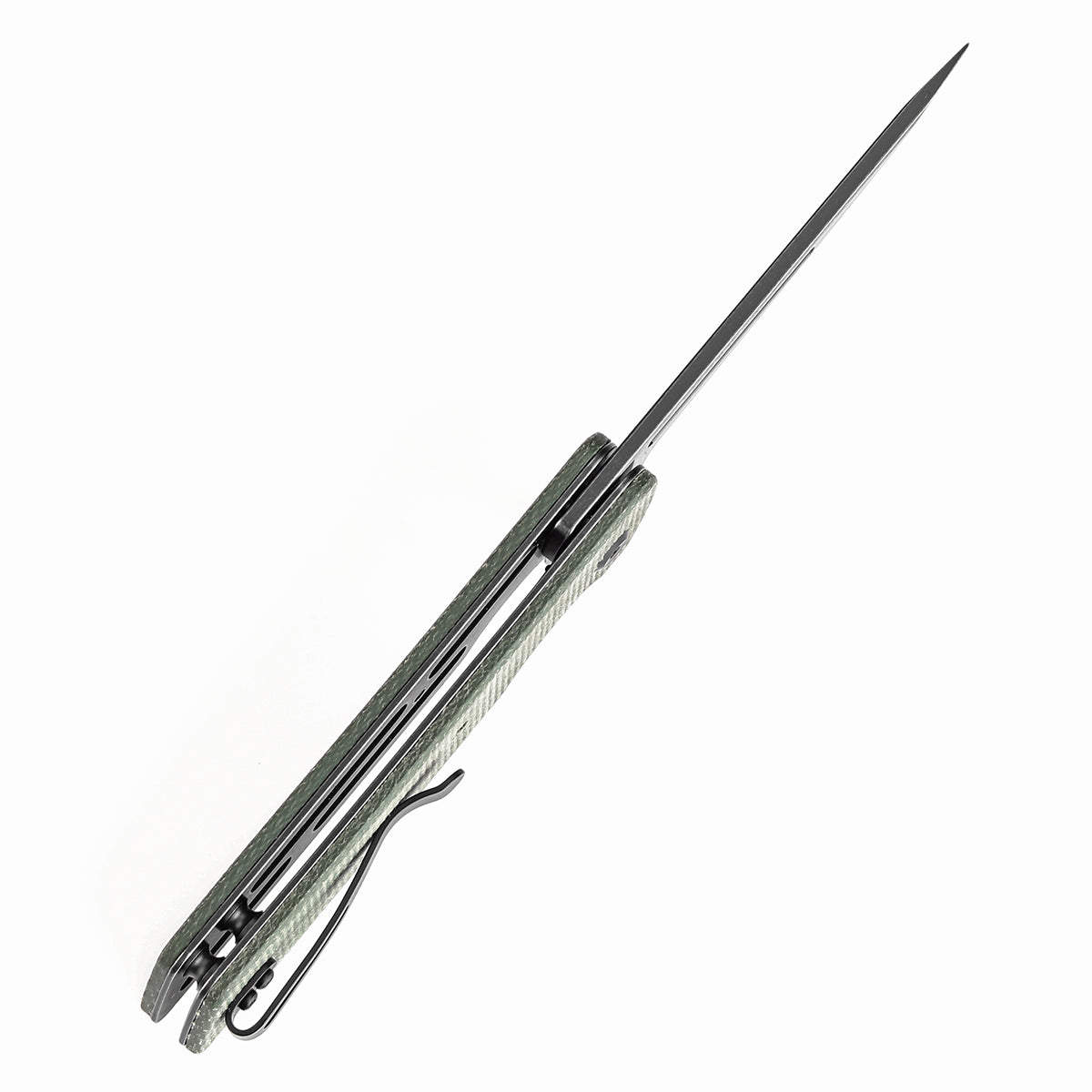 Tenable Anomaly Folding Knife Green Micarta Handle (3.14'' Blackwash Nitro-V Tanto Blade) Pinkerton Knives Design-T2038T2