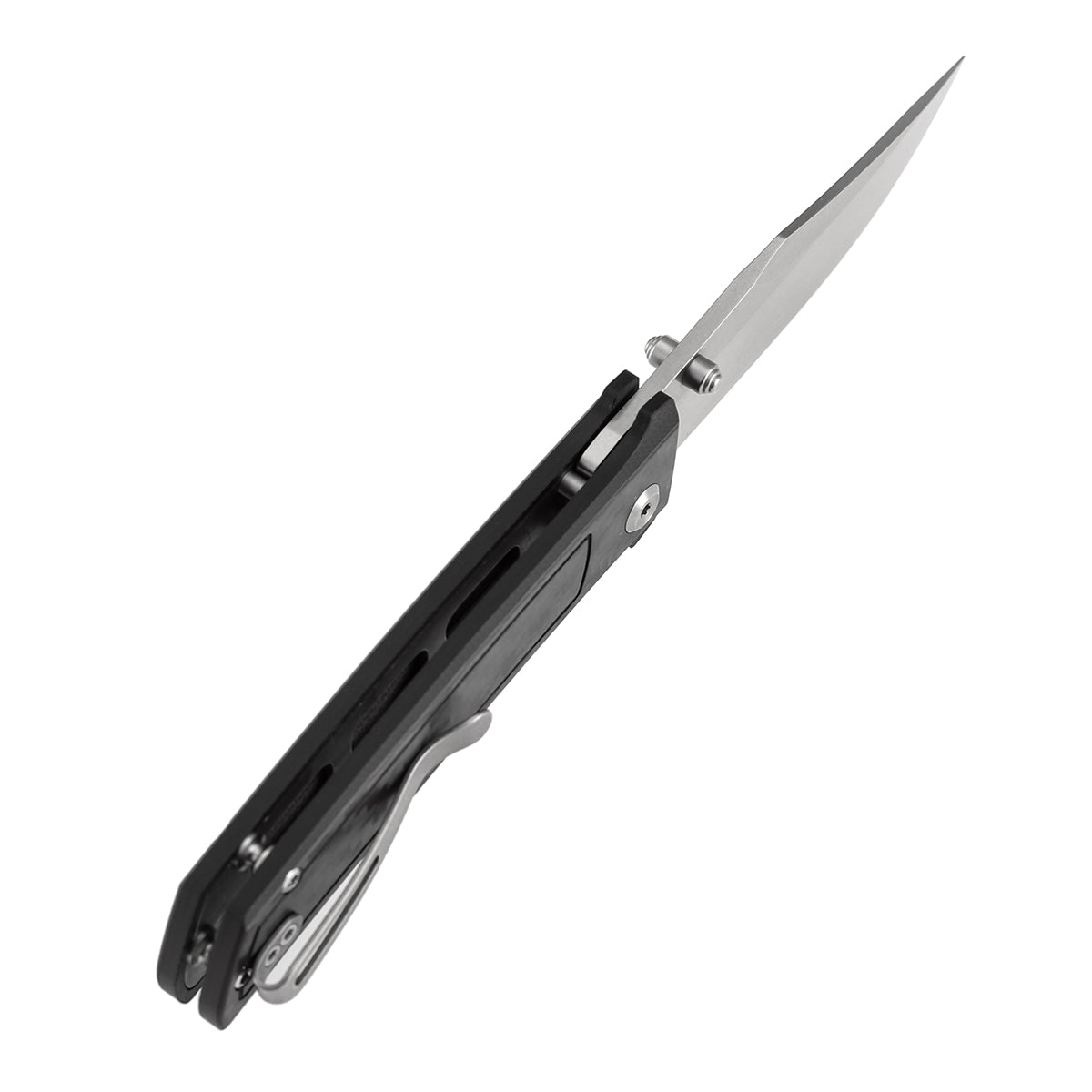 Tenable Bison Folding Knife | 3.24'' Stonewashed Nitro V Blade | Twill Carbon FIber & G10 Handle | Ray Laconico Knives Design | B2108A4