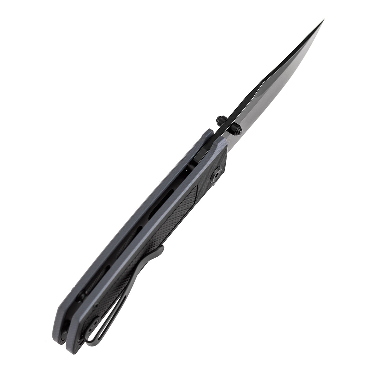 Tenable Bison Folding Knife | 3.24'' Blackwash Nitro V Blade | Black and Gray G10 with Frag Pattern Handle | Ray Laconico Knives Design | B2108A2