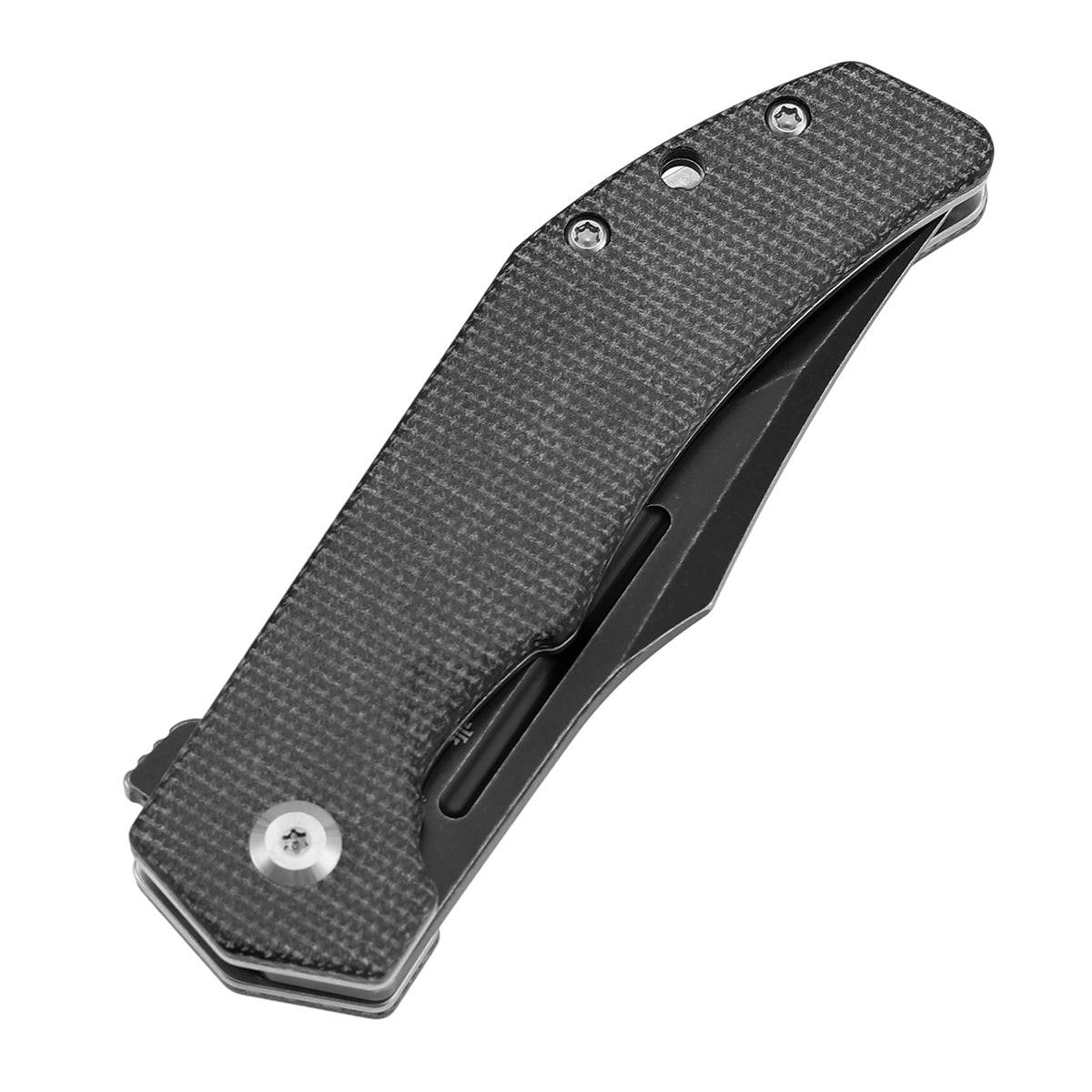 Tenable Orion Liner Lock | Black Micarta Handle | 3.07" Blackwashed 14C28N | JB Stout Design | B1089A4