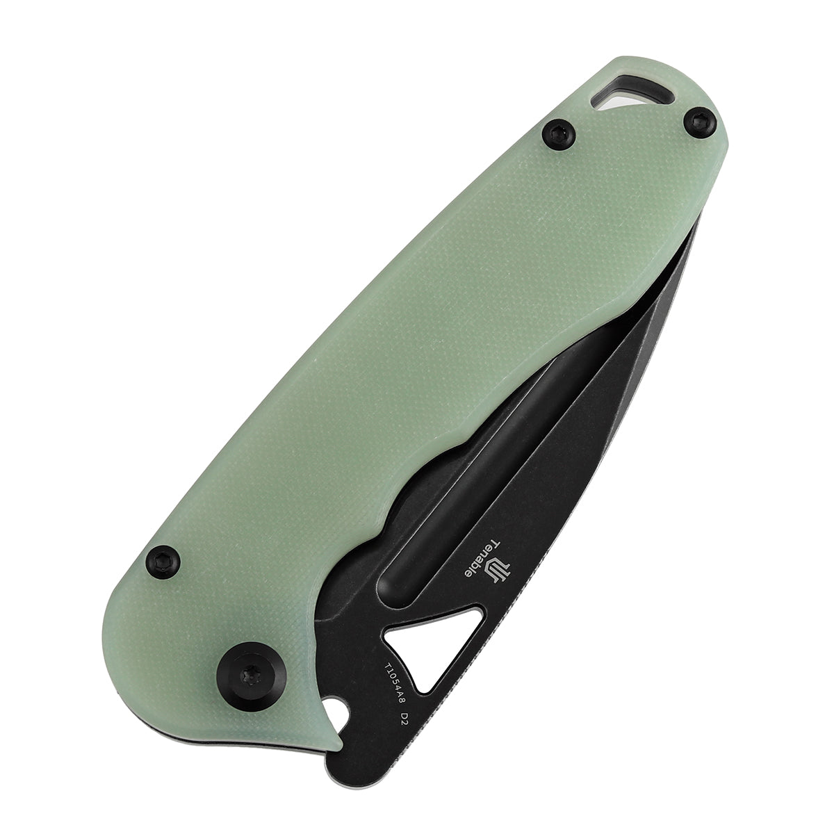 Tenable Bömbur Folding Knife Jade G10 Handle (3.53'' Blackwashed D2 Blade) Midgards Messer Design--T1054A8
