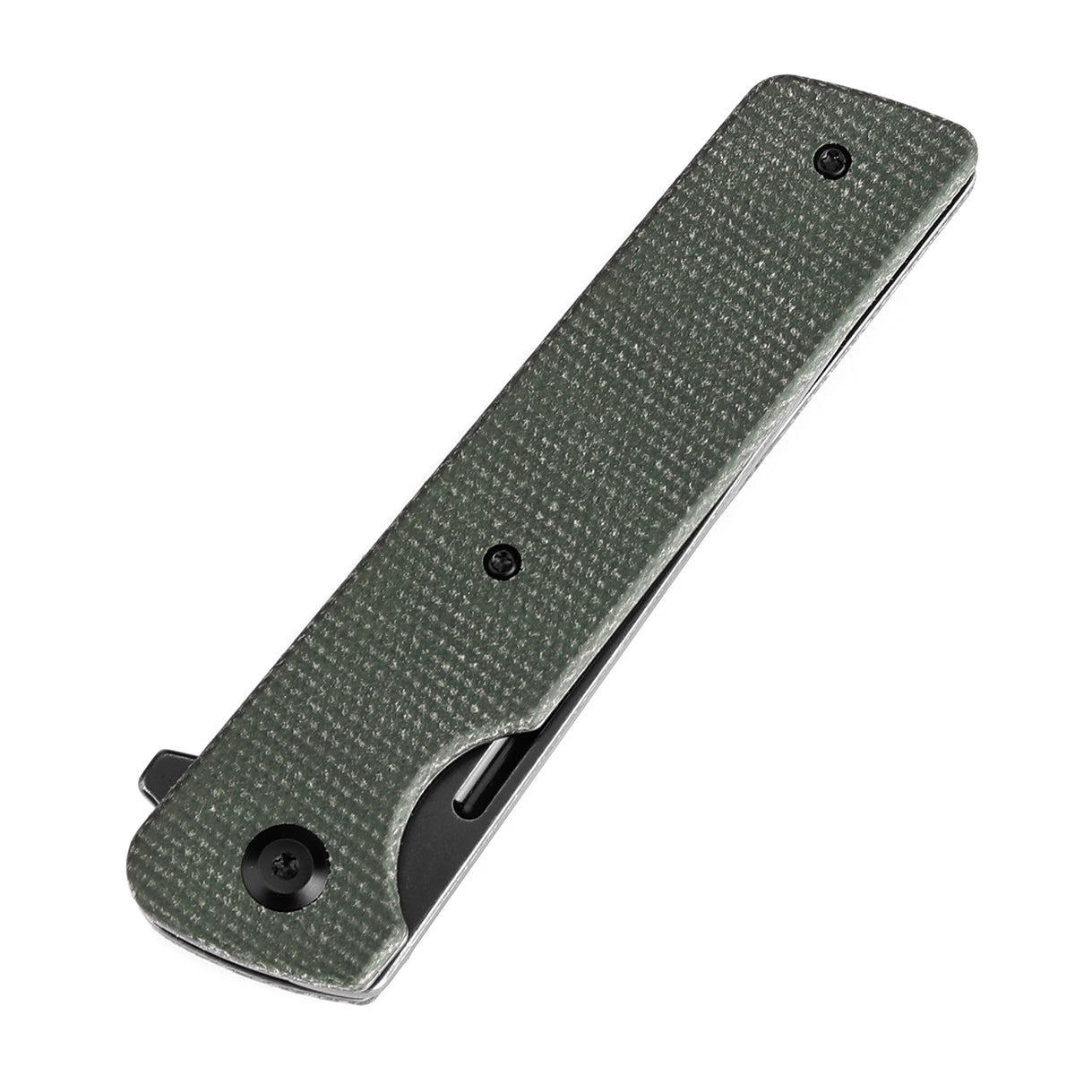 Tenable Anomaly Folding Knife Green Micarta Handle (3.14'' Blackwash Nitro-V Tanto Blade) Pinkerton Knives Design-T2038T2