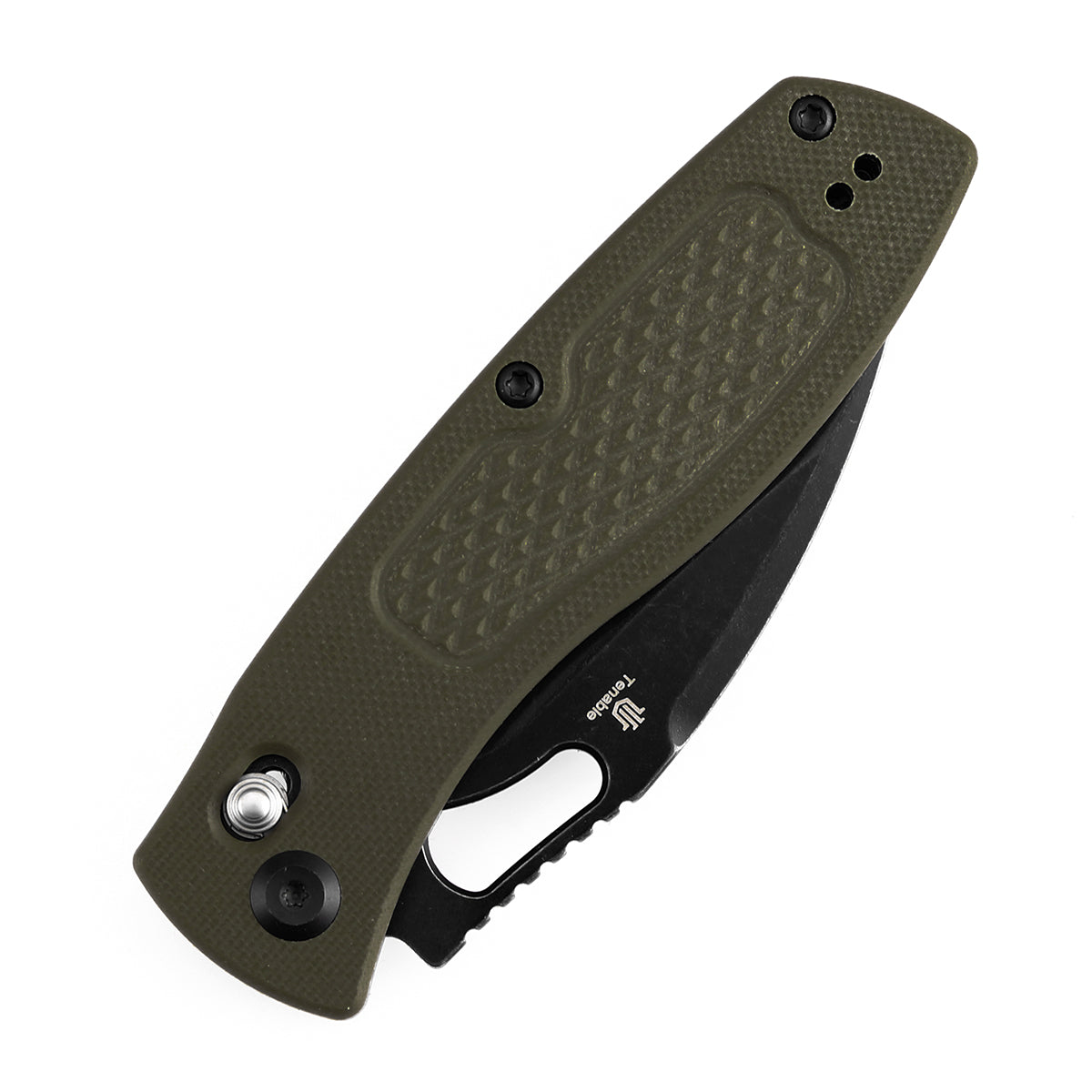 Pre Order | Heron Folding Knife - 3.13" Nitro V Blade| Olive Green G10 Handle with Diamond Pattern| Johan Jordaan - B2124V5