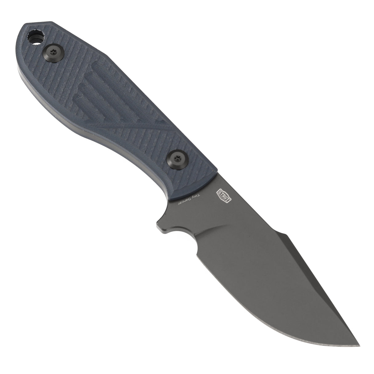 Tenable Tiny Dancer Fixed Blade – Light Gray G10 Handle – 3.17" Gray TiCn Coated D2 Blade – JB Stout Design – G014A3