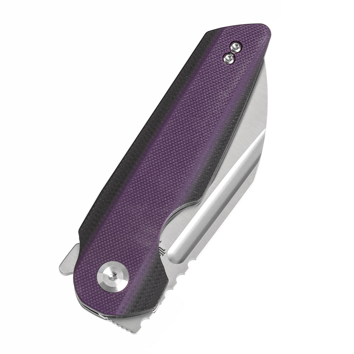 Tenable Rafe L Folding Knife Purple and Black G10 Handle (3.19" Satin 14C28N Blade) 4T5 Design--T1048A5