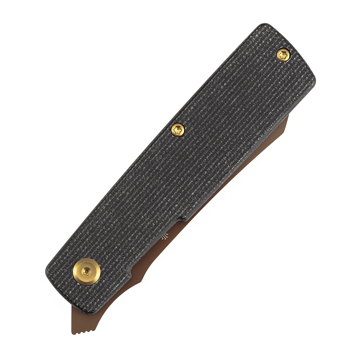 Tenable Higonokami Folding Knife | 3.02'' Rose Gold Coated D2 Blade | Black Micarta Handle | Goran mihajlovic Design | B2135A2