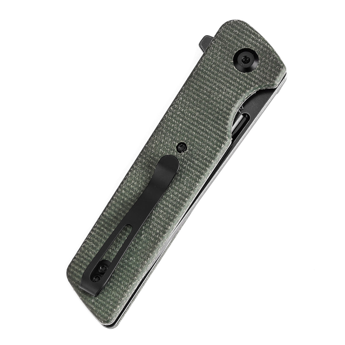 Tenable Anomaly Folding Knife Green Micarta Handle (3.14'' Blackwash Nitro-V Tanto Blade) Pinkerton Knives Design-T2038T2