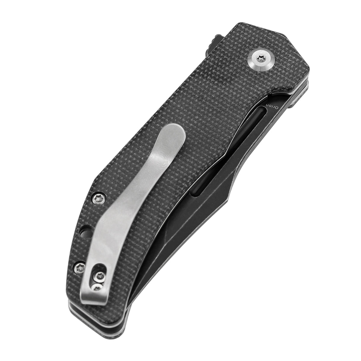 Tenable Orion Liner Lock | Black Micarta Handle | 3.07" Blackwashed 14C28N | JB Stout Design | B1089A4