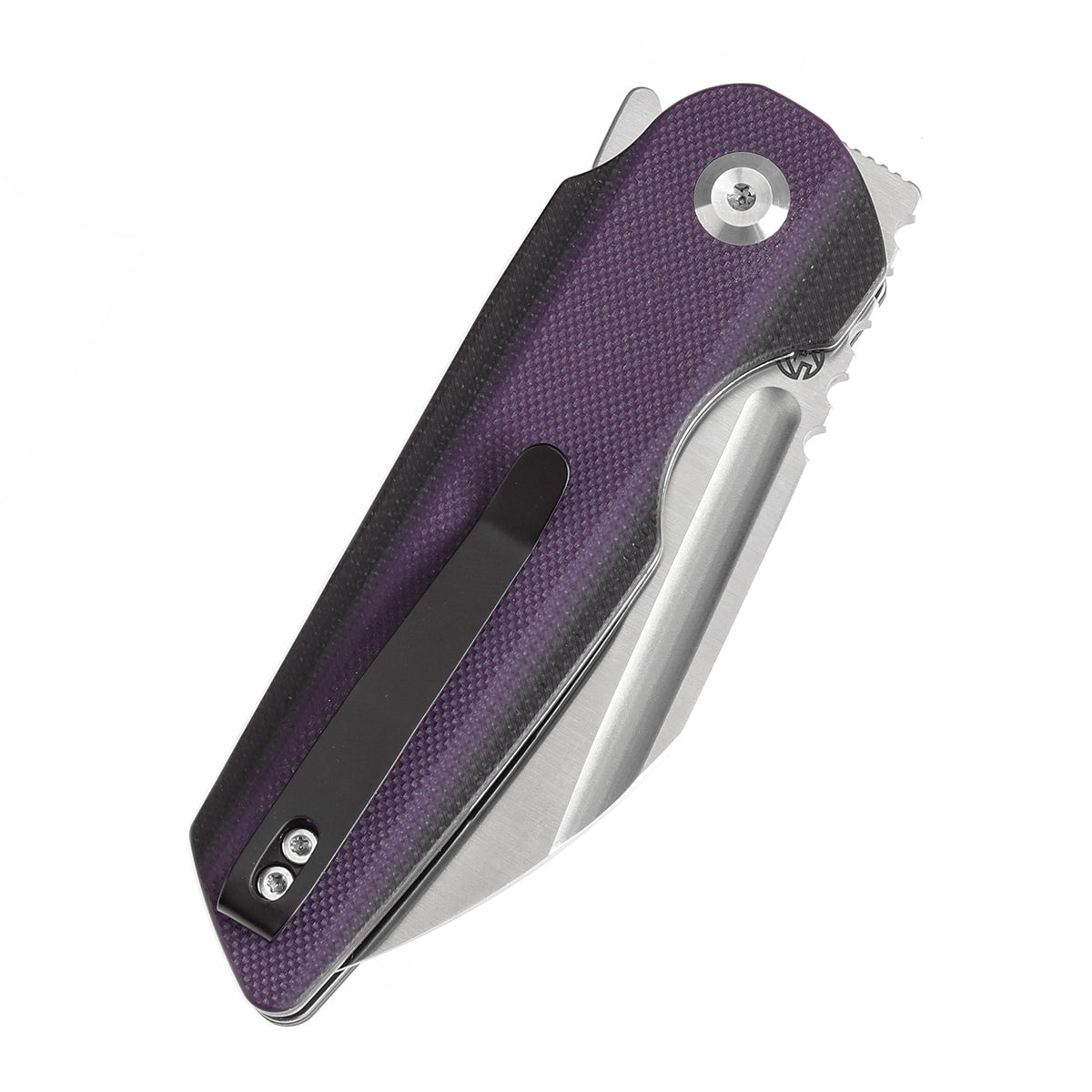 Tenable Rafe L Folding Knife Purple and Black G10 Handle (3.19" Satin 14C28N Blade) 4T5 Design--T1048A5