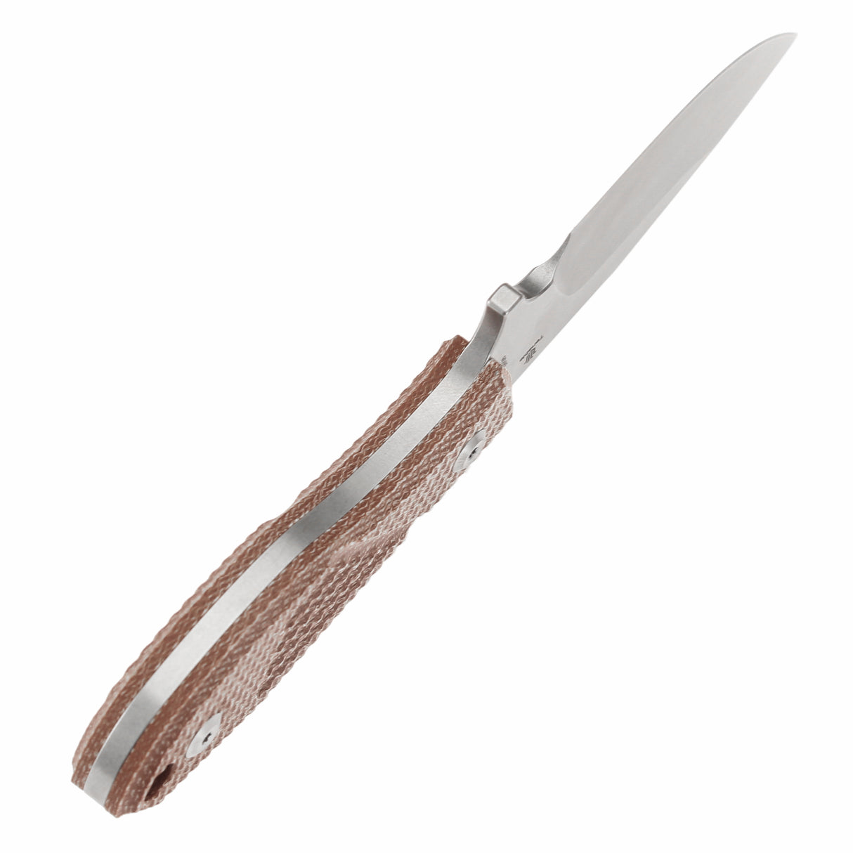 Tenable Tiny Dancer Fixed Blade –Brown Micarta Handle – 3.17" Stonewashed D2 Blade – JB Stout Design – G014A5