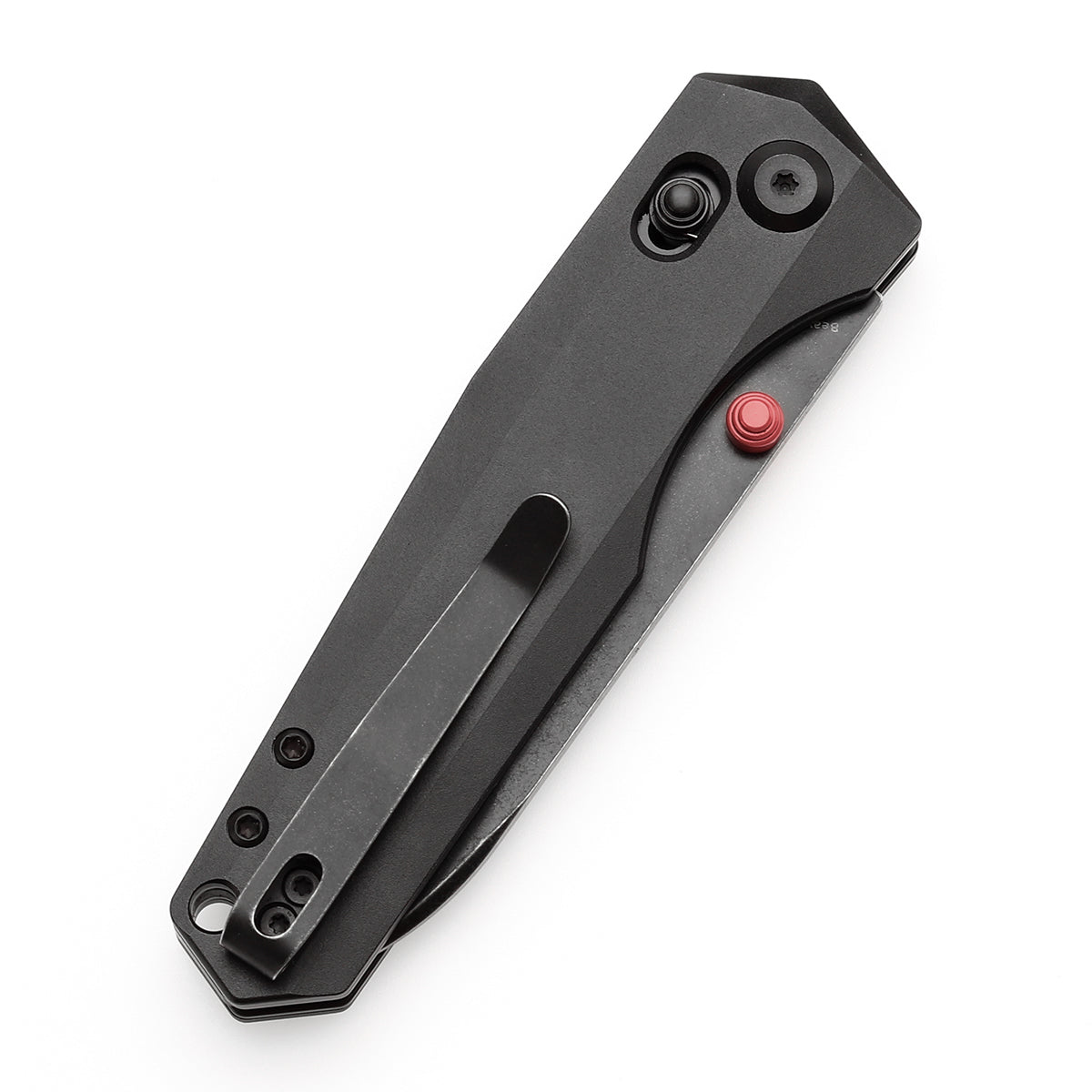 Tenable Beaver Cross Bar Lock Folding Knife Black Anodized Aluminum Handle (3.44'' Blackwash Nitro-V Blade) Kim Ning Design-T1105V5