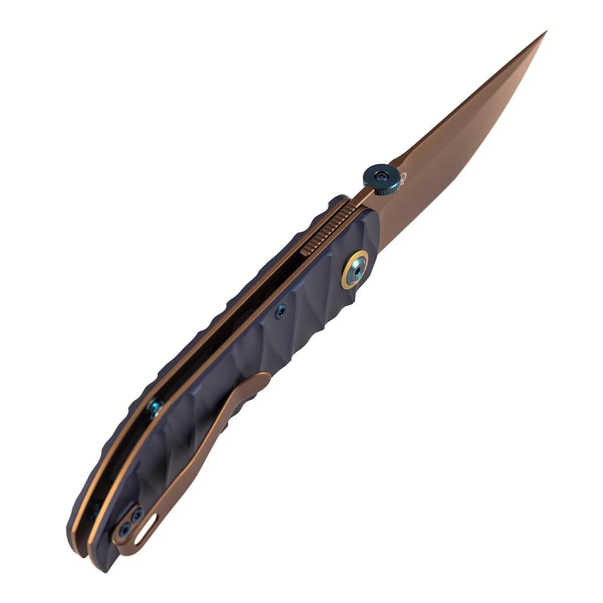 Tenable Tarkin Liner Knife | 3.4" Nitro-V | Blue Aluminum Handle | Matthew Christensen Design | B1078A2