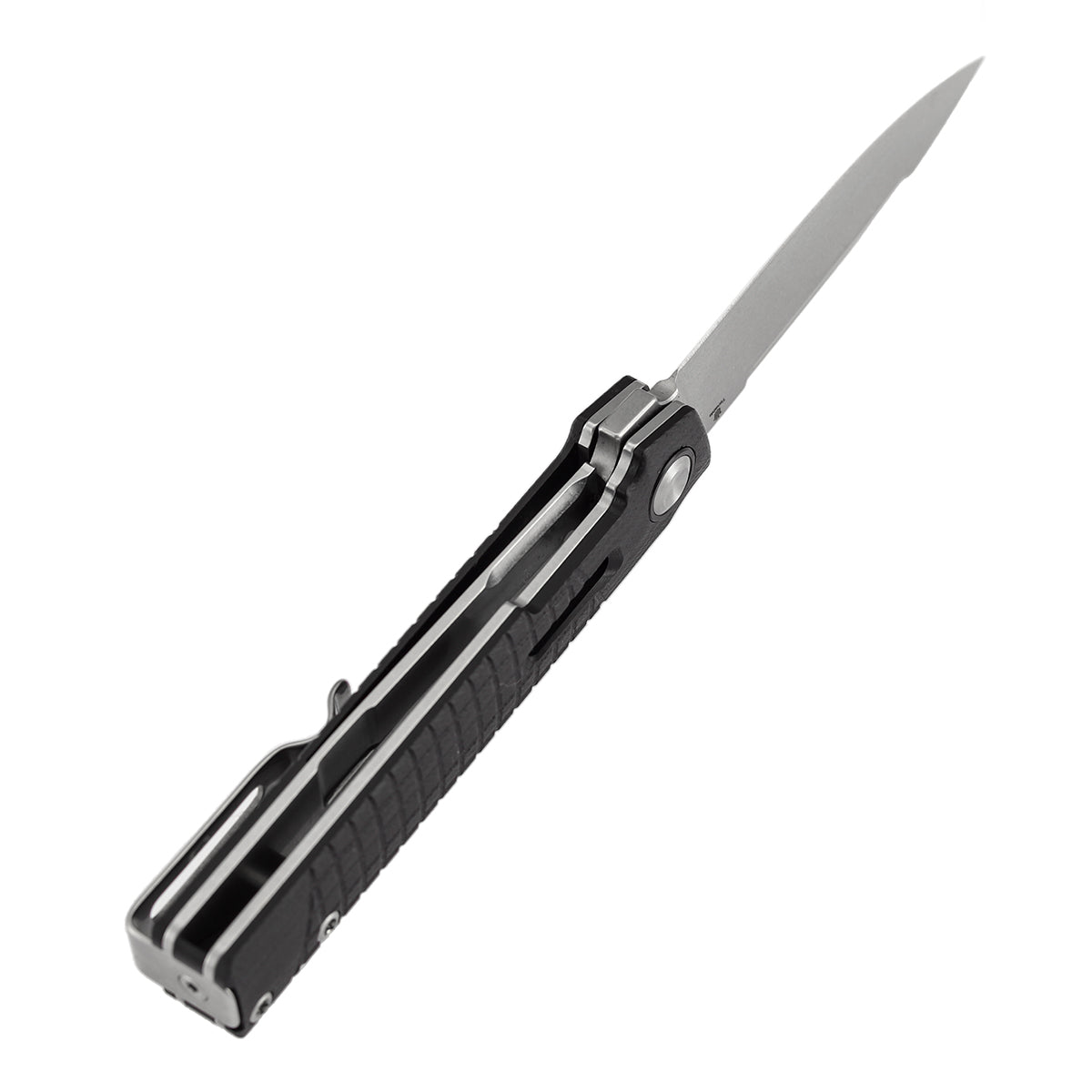 Tenable Kitpu Folding Knife | 2.9'' Stonewashed Nitro-V Blade | Black G10 with Frag Pattern Handle | Jonathan Styles Design - B2123A3