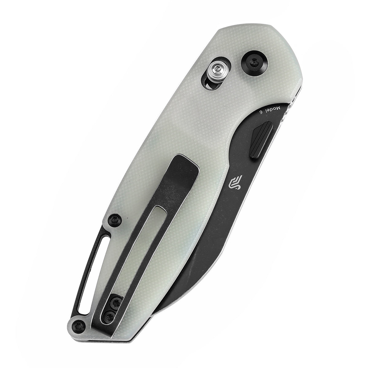 Tenable Model 6 Cross Bar Lock | Jade G10 Handle | 3.1" Blackwash 14C28N Blade | Nick Swan Design--T1022V3