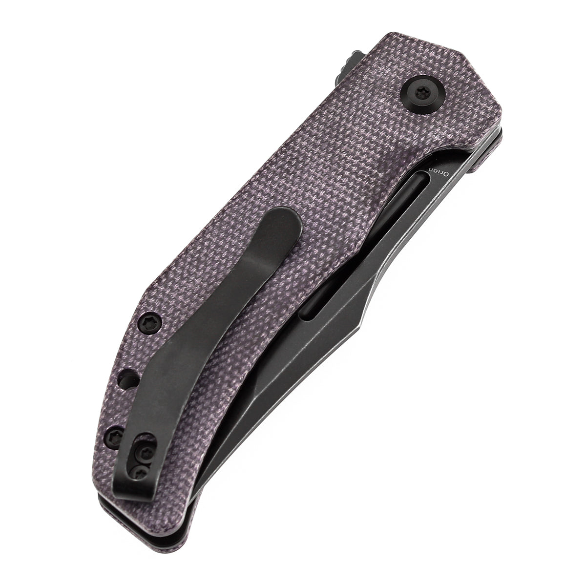 Tenable Orion Liner Lock | Purple Micarta Handle | 3.07" Blackwashed 14C28N | JB Stout Design | B1089A2