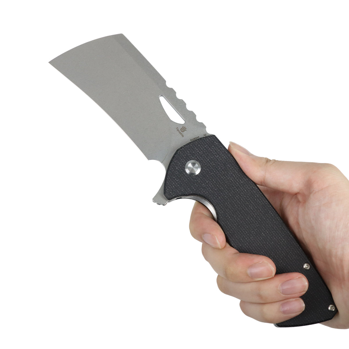 Tenable Leviathan Folding knife | 3.9" Stonewashed D2 Blade | Black Micarta Handle | Warhawk Knives Design - B1083A3