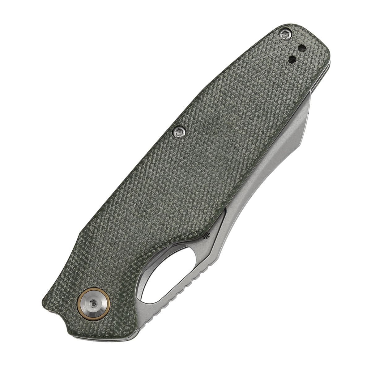 Tenable Tuckamore Folding Knife | 3.54" Stonewashed Nitro V | Green Micarta | Jonathan Styles Design - B1052A1