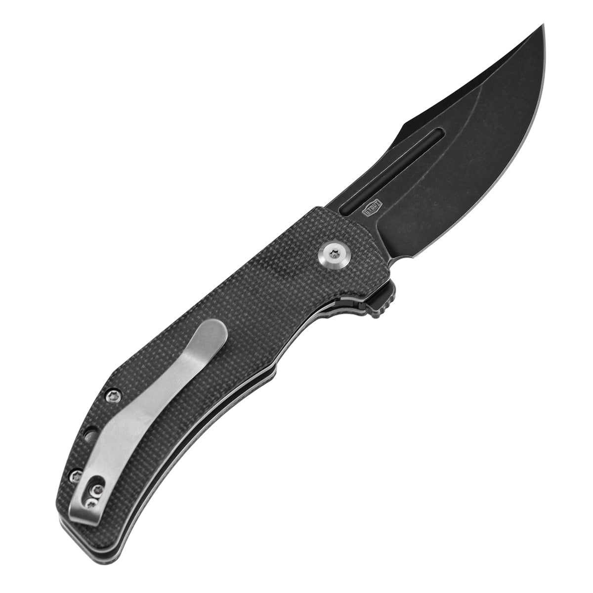 Tenable Orion Liner Lock | Black Micarta Handle | 3.07" Blackwashed 14C28N | JB Stout Design | B1089A4