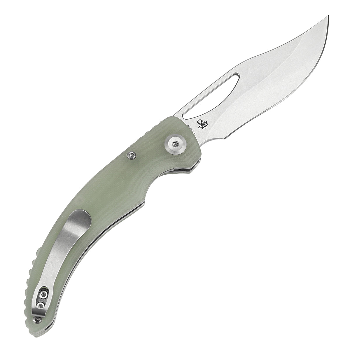 Tenable Gideon Folding Knife - 3.5'' Stonewashed Nitro V Blade -Jade G10 Handle - Dead Sober Design - T1119A3