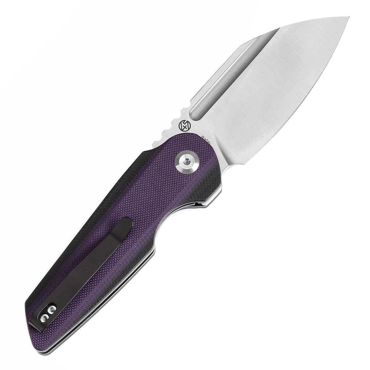 Tenable Rafe L Folding Knife Purple and Black G10 Handle (3.19" Satin 14C28N Blade) 4T5 Design--T1048A5
