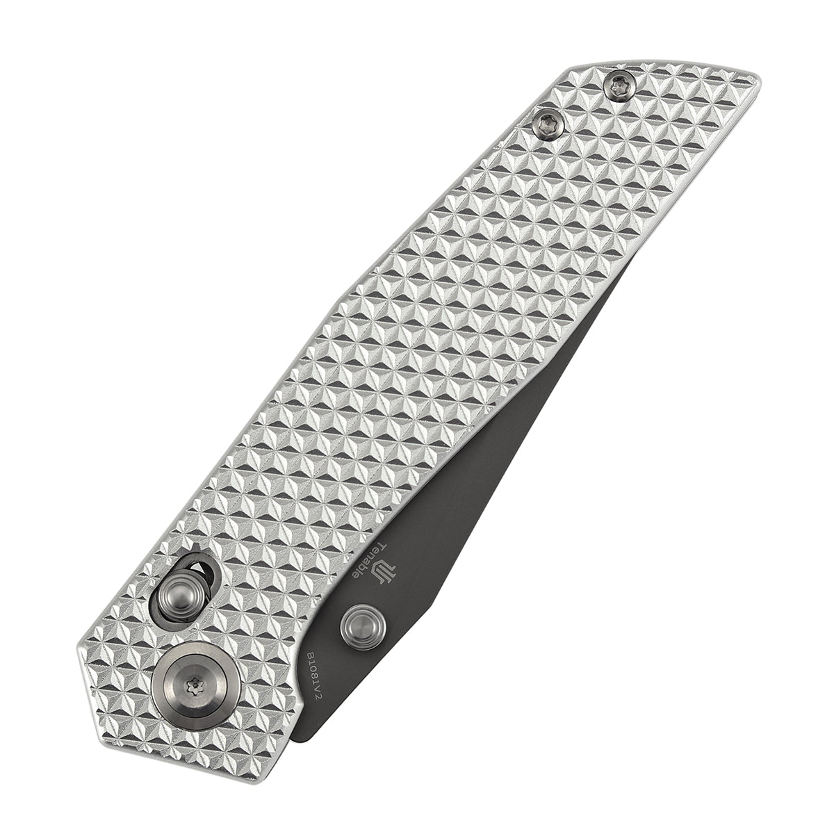Tenable Deadite Cross Bar Lock Knife | 3.52" Gray TiCn Coated 14C28N Blade | Silver Aluminum Handle | TuffKnives Design - B1081V2