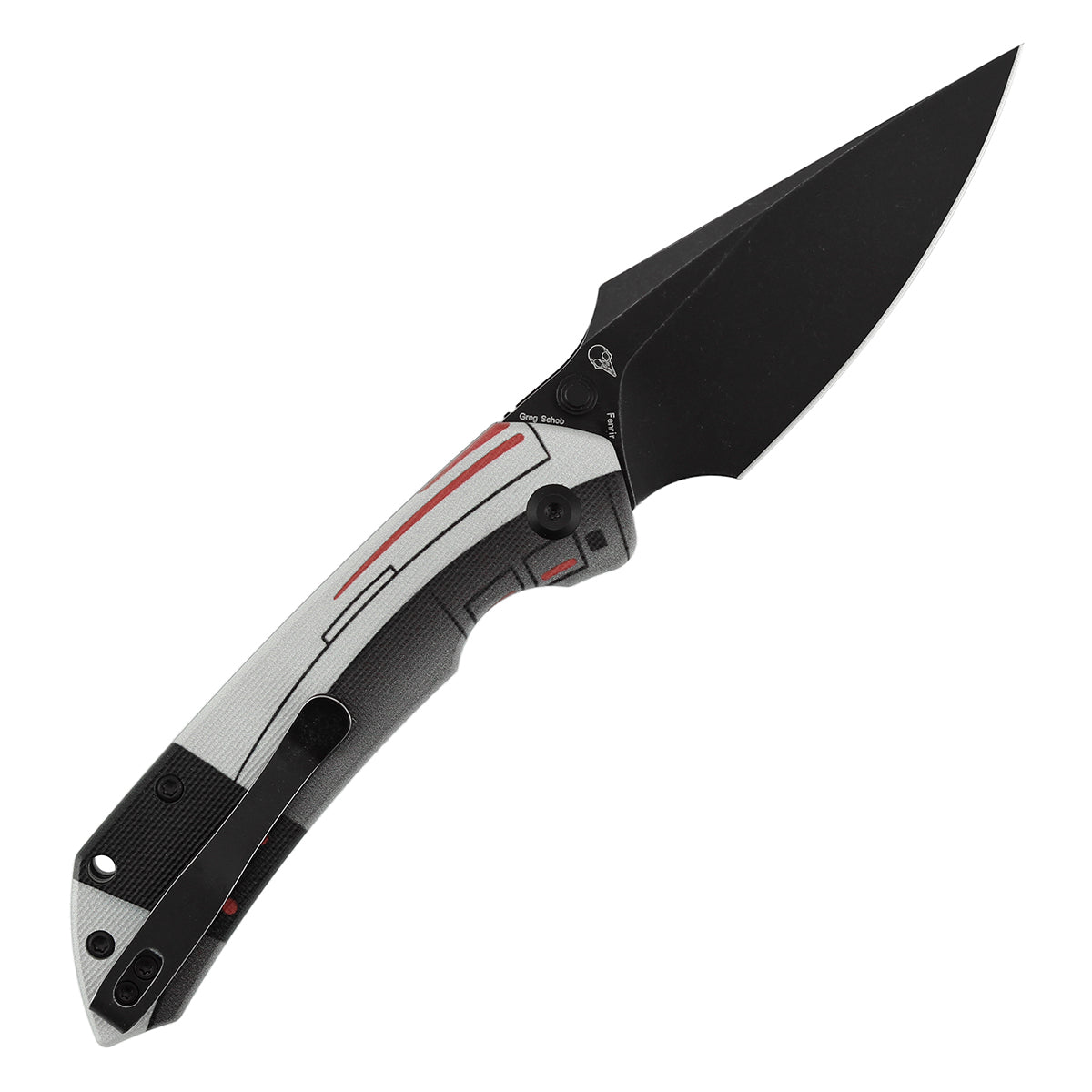 WMK Exclusive | Tenable Fenrir Top Liner Lock Folding Knife| 3.4" Blackwash D2 Blade | Jade G10 with Nostalgic Gaming Console Theme Handle | Sparrow Knife Design | B1034H14